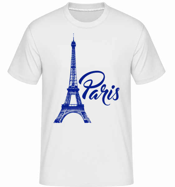 Paris France Blue -  Shirtinator Men's T-Shirt - White - Vorn