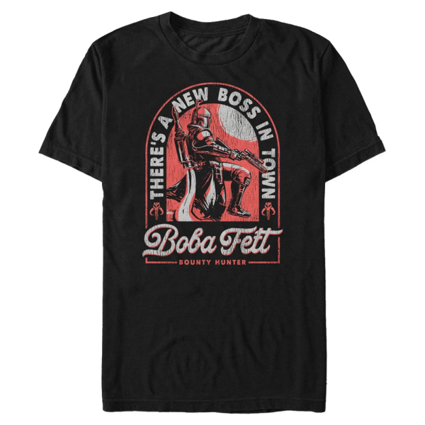 Star Wars - Book of Boba Fett - Boba Fett The New Boss - Men's T-Shirt - Black - Front