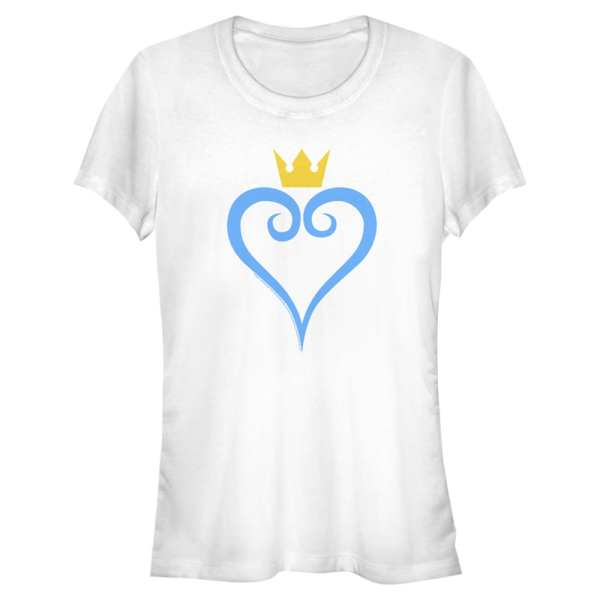 Disney - Kingdom Hearts - Logo Heart and Crown - Women's T-Shirt - White - Front