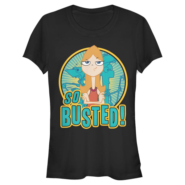 Disney Classics - Phineas and Ferb - Skupina So Busted - Women's T-Shirt - Black - Front