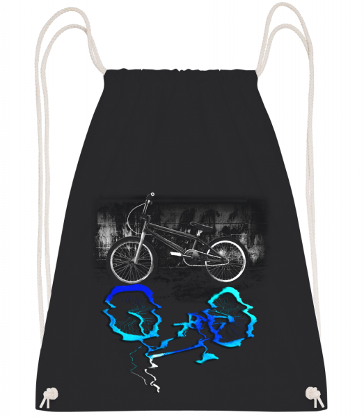Bicycle Puddle - Drawstring Backpack - Black - Vorn