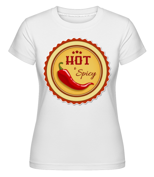 Hot & Spicy Sign -  Shirtinator Women's T-Shirt - White - Front