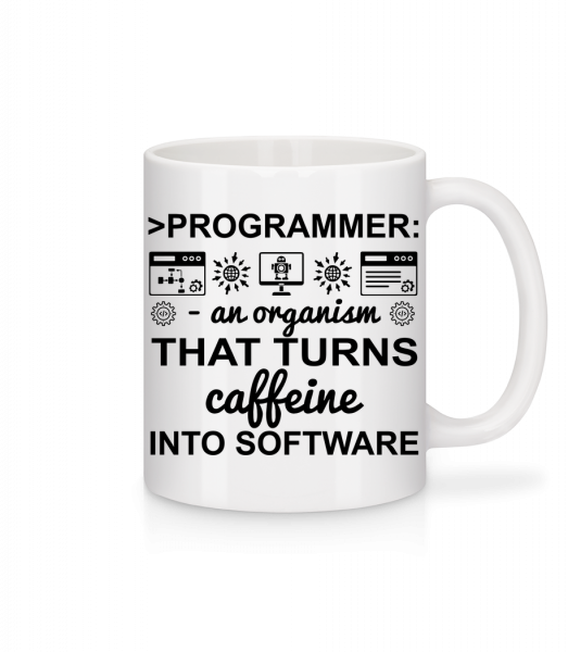 Caffeine Into Software - Mug - White - Vorn