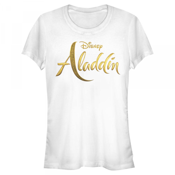 Disney - Aladdin - Text Aladdin Live Action Logo - Women's T-Shirt - White - Front