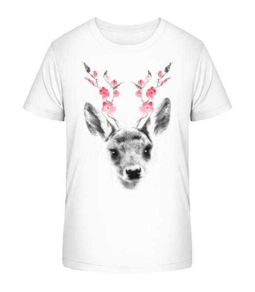 Spring Deer - Kid's Bio T-Shirt Stanley Stella - White - Front