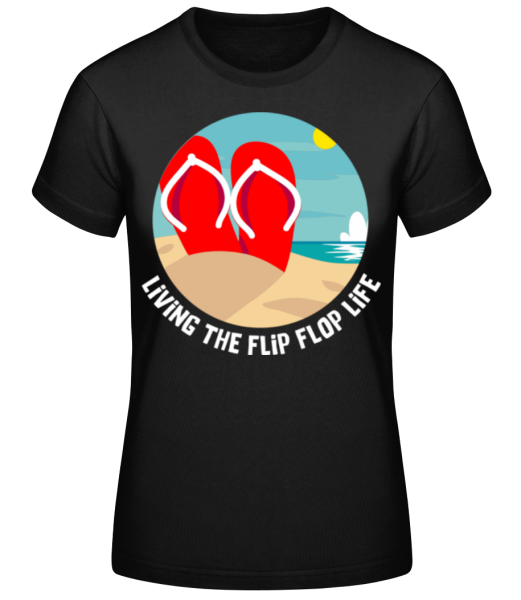 Flip Flop Life - Women's Basic T-Shirt - Black - Front