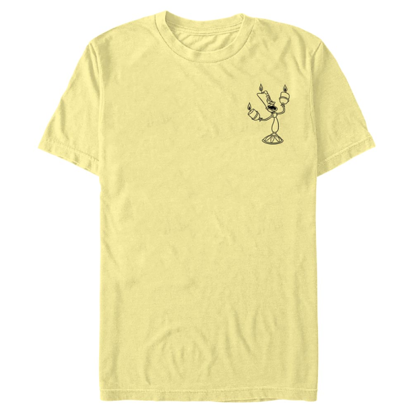 Disney - Beauty & the Beast - Lumiere Vintage Line - Men's T-Shirt - Yellow - Front