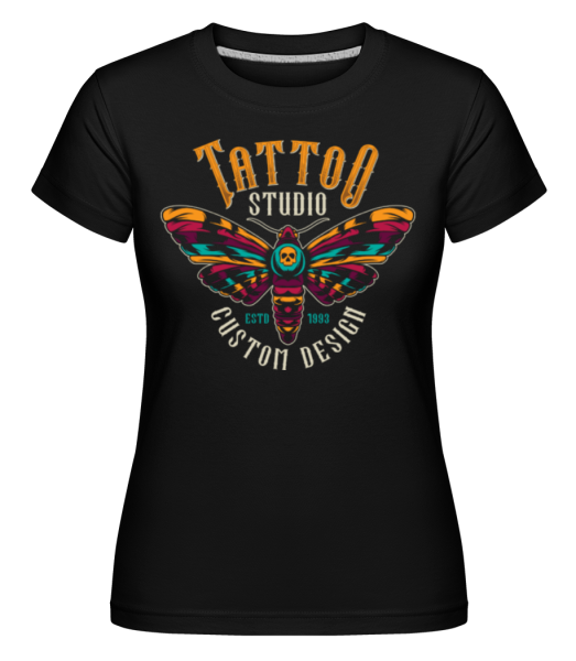 Tattoo Studio Custom Design -  Shirtinator Women's T-Shirt - Black - Front