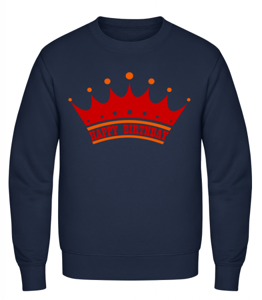 Happy Birthday Crown - Classic Set-In Sweatshirt - Navy - Vorn