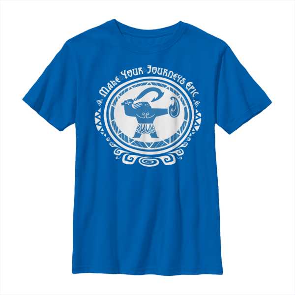 Disney - Moana - Maui Lineage - Kids T-Shirt - Royal blue - Front