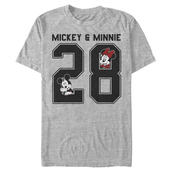 Disney - Mickey Mouse - Minnie Mouse Mickey Minnie Collegiate - Men's T-Shirt - Heather grey - Front