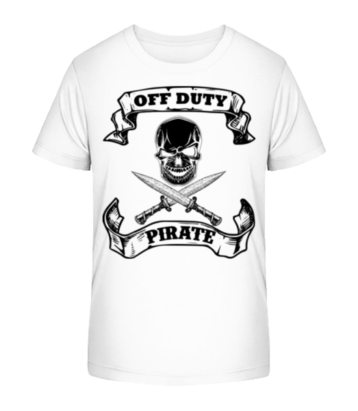 Off Duty Pirate - Kid's Bio T-Shirt Stanley Stella - White - Front