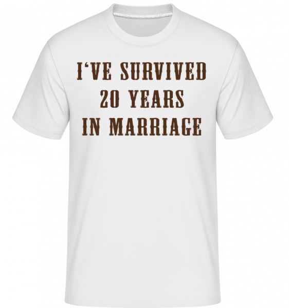 I've Survived 20 Years In Marria -  Shirtinator Men's T-Shirt - White - Vorn