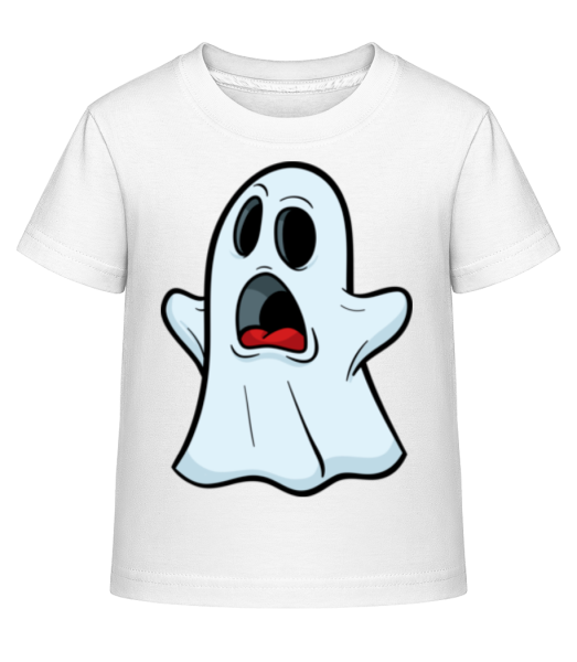 Cartoon Ghost - Kid's Shirtinator T-Shirt - White - Front
