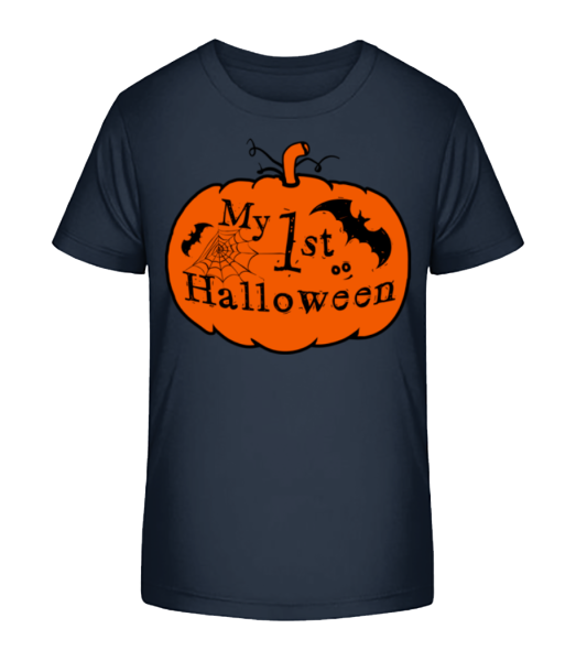 My First Halloween - Kid's Bio T-Shirt Stanley Stella - Navy - Front