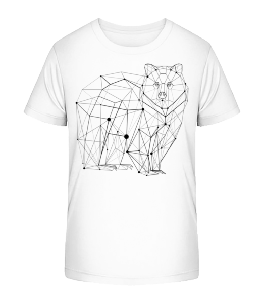 Polygon Bear - Kid's Bio T-Shirt Stanley Stella - White - Front