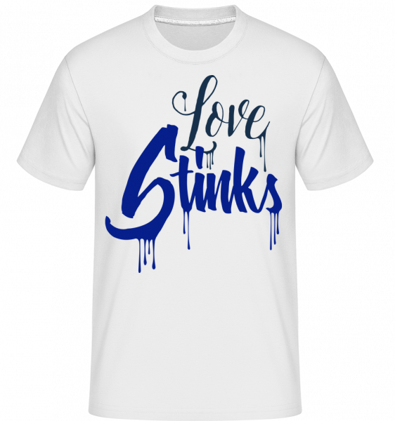 Love Stinks Lettering -  Shirtinator Men's T-Shirt - White - Vorn