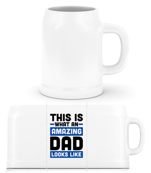 Amazing Dad - Beer Mug - White - Front
