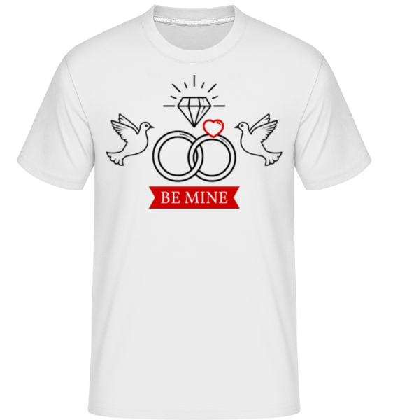 Valentine's Day Be Mine -  Shirtinator Men's T-Shirt - White - Front