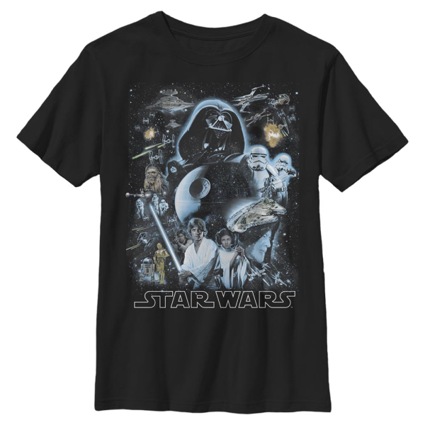 Star Wars - Skupina Galaxy of Stars - Kids T-Shirt - Black - Front