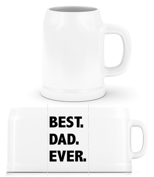 Best Dad Ever - Beer Mug - White - Front