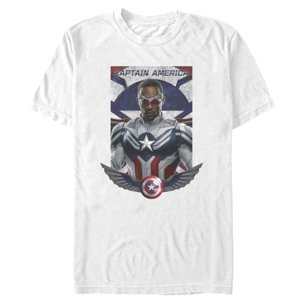 Marvel - The Falcon and the Winter Soldier - Captain America Falcon In Flight - Men's T-Shirt - White - Front