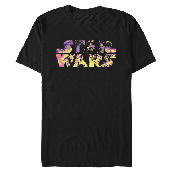 Star Wars - Logo Poster Colors - Men's T-Shirt - Black - Front