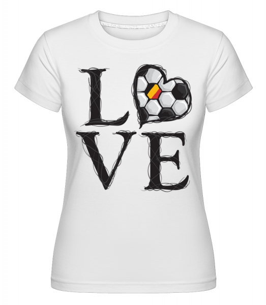 Football Love Belgium -  Shirtinator Women's T-Shirt - White - Vorn