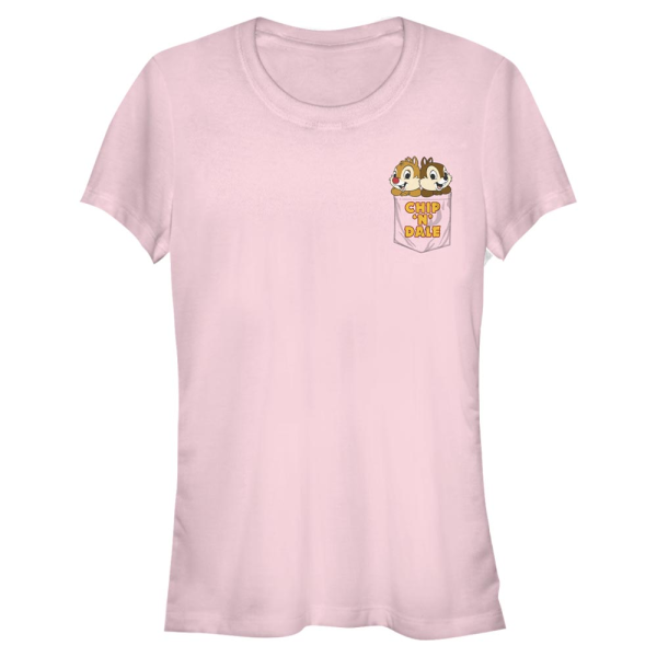 Disney Classics - Chip 'n Dale - Chip and Dale Chipmunk Pocket - Women's T-Shirt - Pink - Front