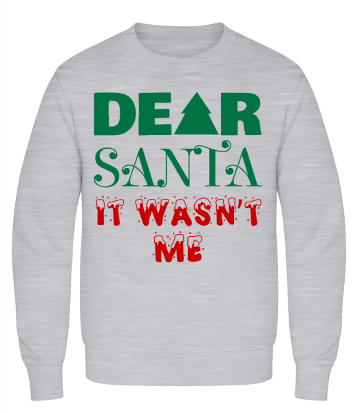 Dear Santa It Wasn't Me - Men's Sweatshirt AWDis - Heather grey - Vorn