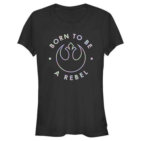 Star Wars - Logo Born To Be A Rebel - Women's T-Shirt - Black - Front