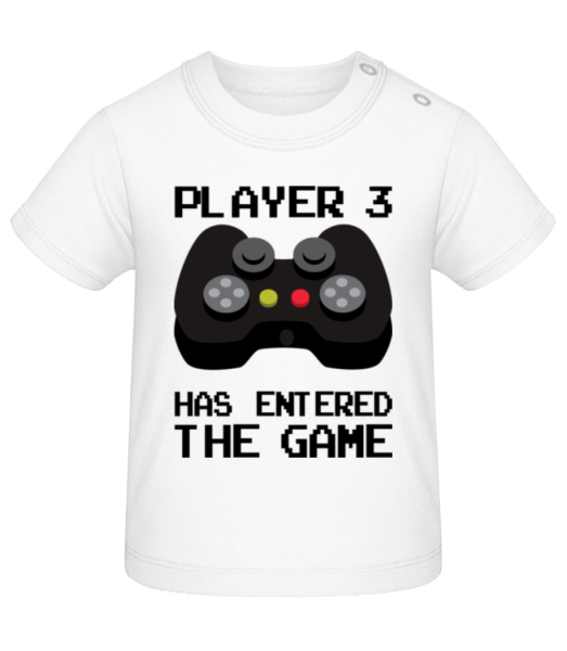 Player 3 Entered The Game - Baby T-Shirt - White - Front