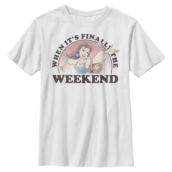 Disney - Beauty & the Beast - Belle Weekend - Kids T-Shirt - White - Front