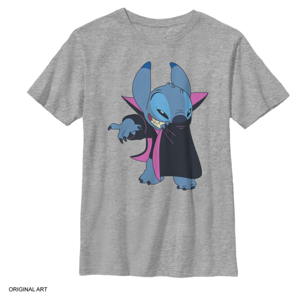 Disney - Lilo & Stitch - Stitch Vampire - Halloween - Kids T-Shirt - Heather grey - Front