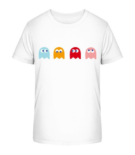 Computer Game Monster - Kid's Bio T-Shirt Stanley Stella - White - Front