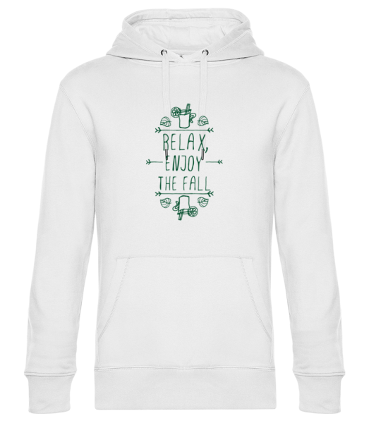 Relax, Enjoy The Fall - Unisex Premium Hoodie - White - Front