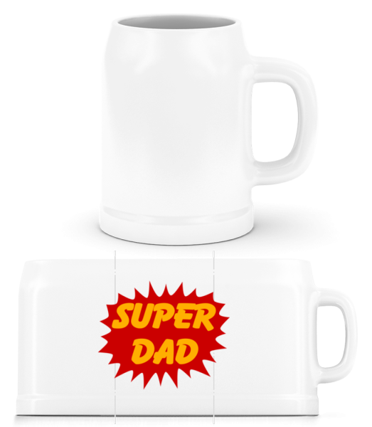 Super Dad - Beer Mug - White - Front