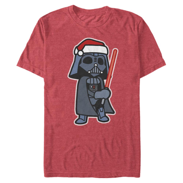 Star Wars - Darth Vader Darth Santa - Christmas - Men's T-Shirt - Heather red - Front