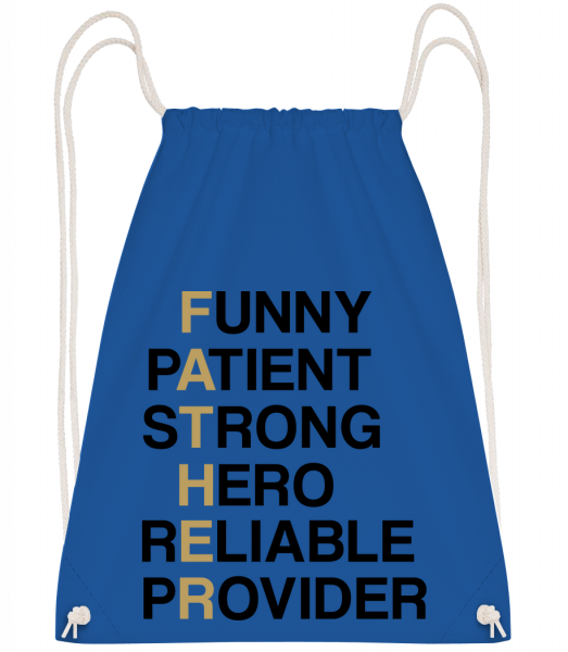 FATHER - Definition - Drawstring Backpack - Royal blue - Vorn