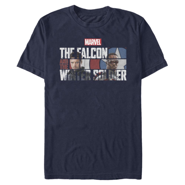 Marvel - The Falcon and the Winter Soldier - Logo Fill - Men's T-Shirt - Navy - Front