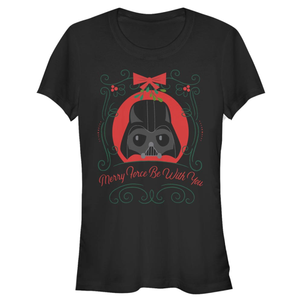 Star Wars - Darth Vader Merry Force - Christmas - Women's T-Shirt - Black - Front