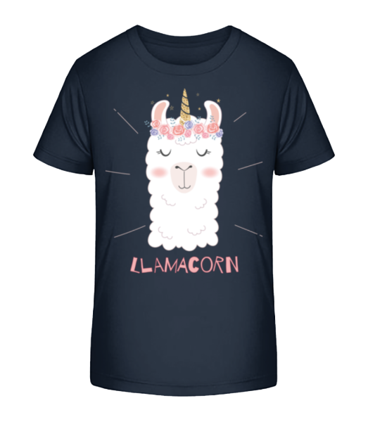 Lamacorn - Kid's Bio T-Shirt Stanley Stella - Navy - Front