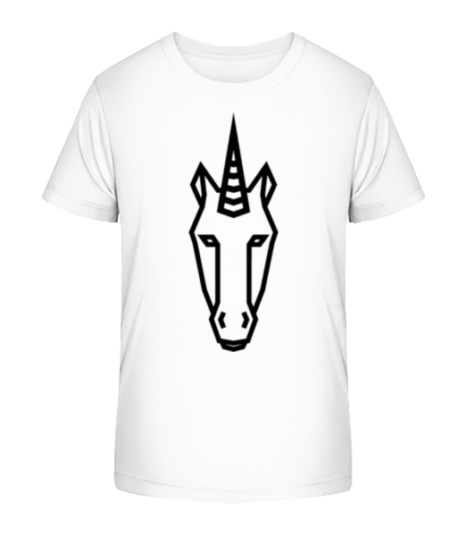 Unicorn Edged Plain - Kid's Bio T-Shirt Stanley Stella - White - Front
