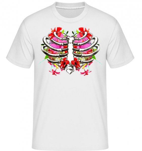 Flowers Lung -  Shirtinator Men's T-Shirt - White - Front