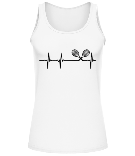Heartbeat Tennis - Women's Tank Top - White - Front