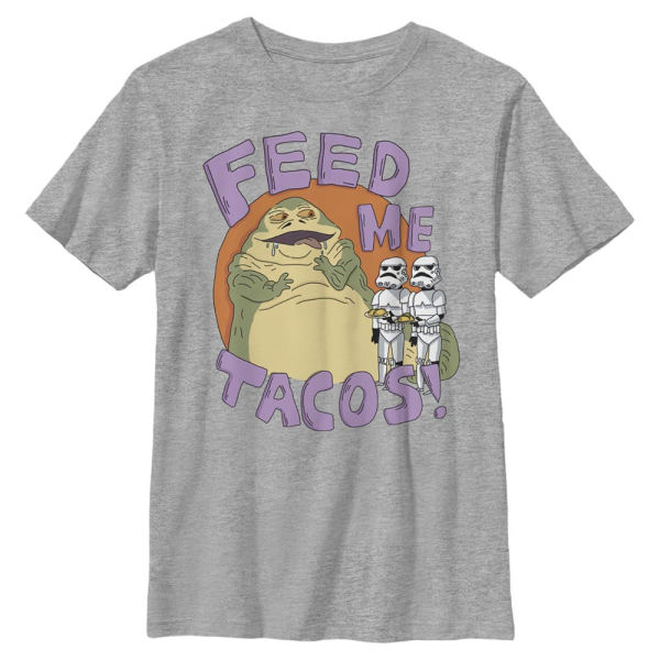 Star Wars - Jabba the Hutt Jabba Tacos - Kids T-Shirt - Heather grey - Front