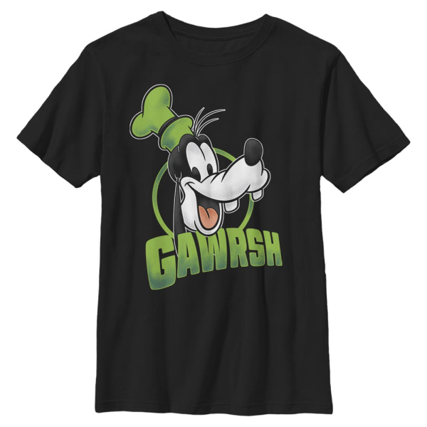 Disney Classics - Mickey Mouse - Goofy Gawrsh - Kids T-Shirt - Black - Front