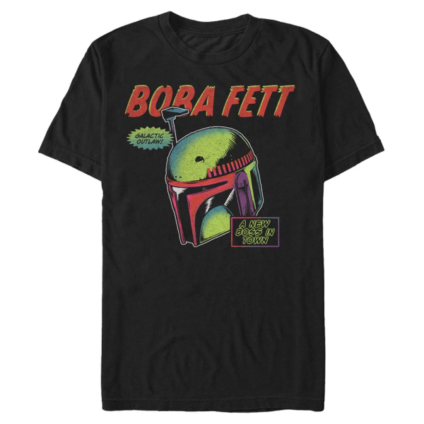 Star Wars - Book of Boba Fett - Boba Fett Rainboba - Men's T-Shirt - Black - Front