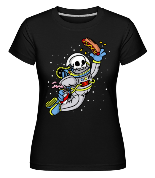 Astronout Skull -  Shirtinator Women's T-Shirt - Black - Front