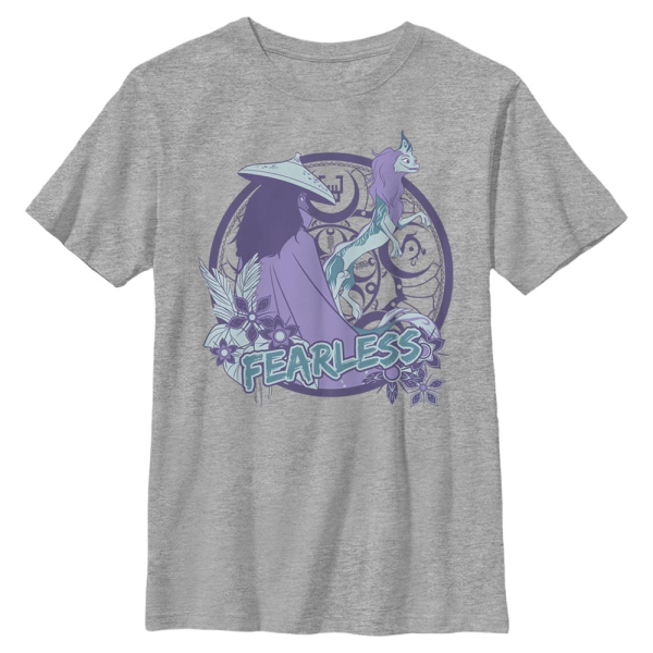 Disney - Raya and the Last Dragon - Raya Fearless Pair - Kids T-Shirt - Heather grey - Front